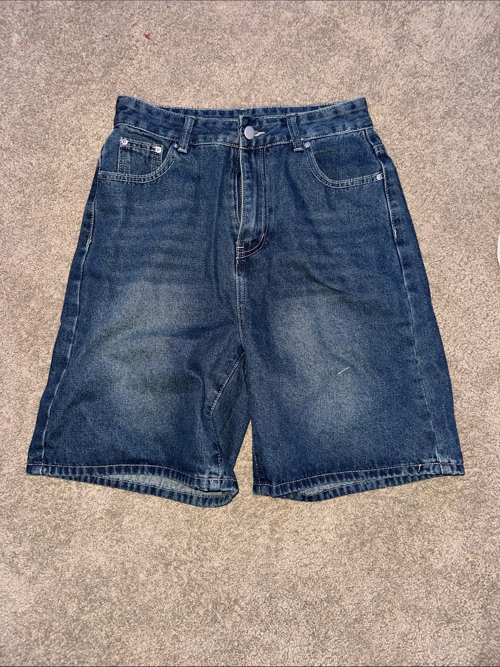 Kids Dark Blue Denim Shorts - Classic Casual Fit